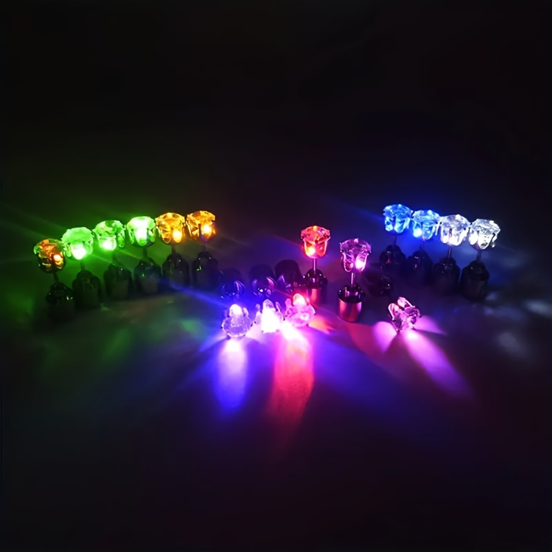 

2pcs Led - Synthetic Zirconia, Copper, Accessories For Women, Suitable For , , And