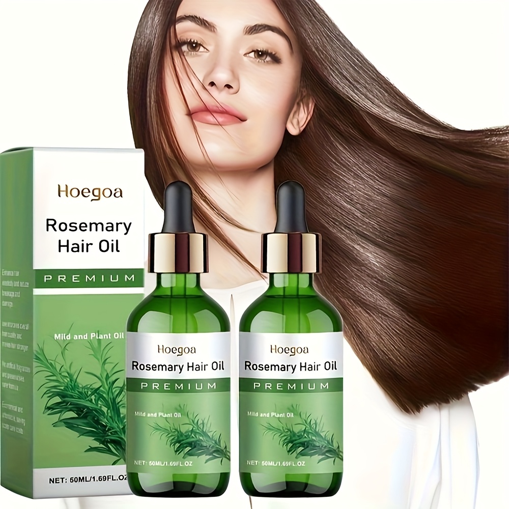 1/2pcs Rosemary Oil Hair Oil - Moisturizing & Nourishing Hair, Dry And Split Hair And Restore Hair to Softness And Luster, Easy to Use, Quickly Absorbed, And Non-Greasy for Holiday Birthday Gifts, 50Ml/1.69Fl.Oz