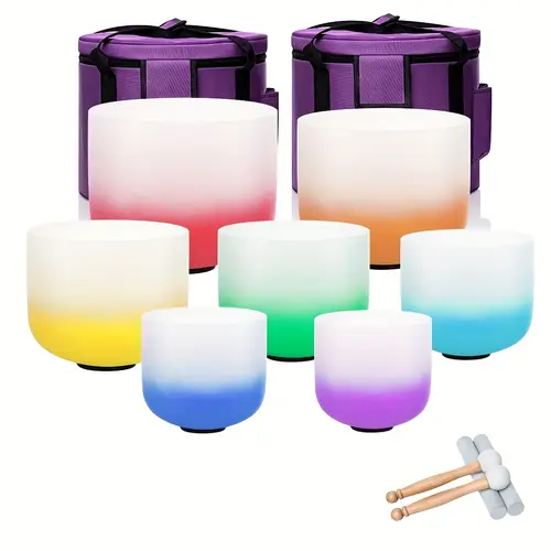 quartz set of 7 6 12 inch aria gradient design for with case mallet striker