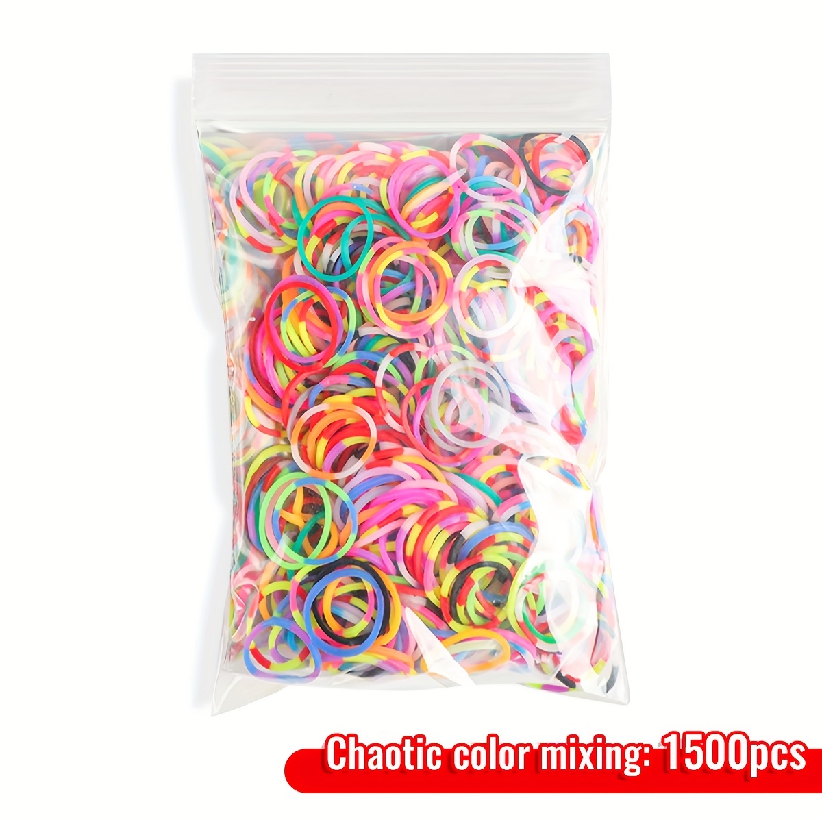 Image of 1500pcs Of Colored Rubber Bands, A Jewelry Making Kit For Bracelets, A Friendship Bracelet Making Kit For Parties, A Rubber Band Weaving Bracelet Kit, Perfect For Playing