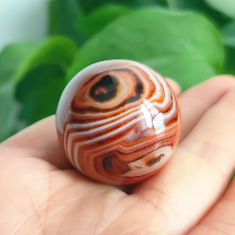 TEMU Funaya 1pc Natural Crystal Wrapped Agate Ball, Natural , Home Decor, Tabletop Ornament, Holiday Gift