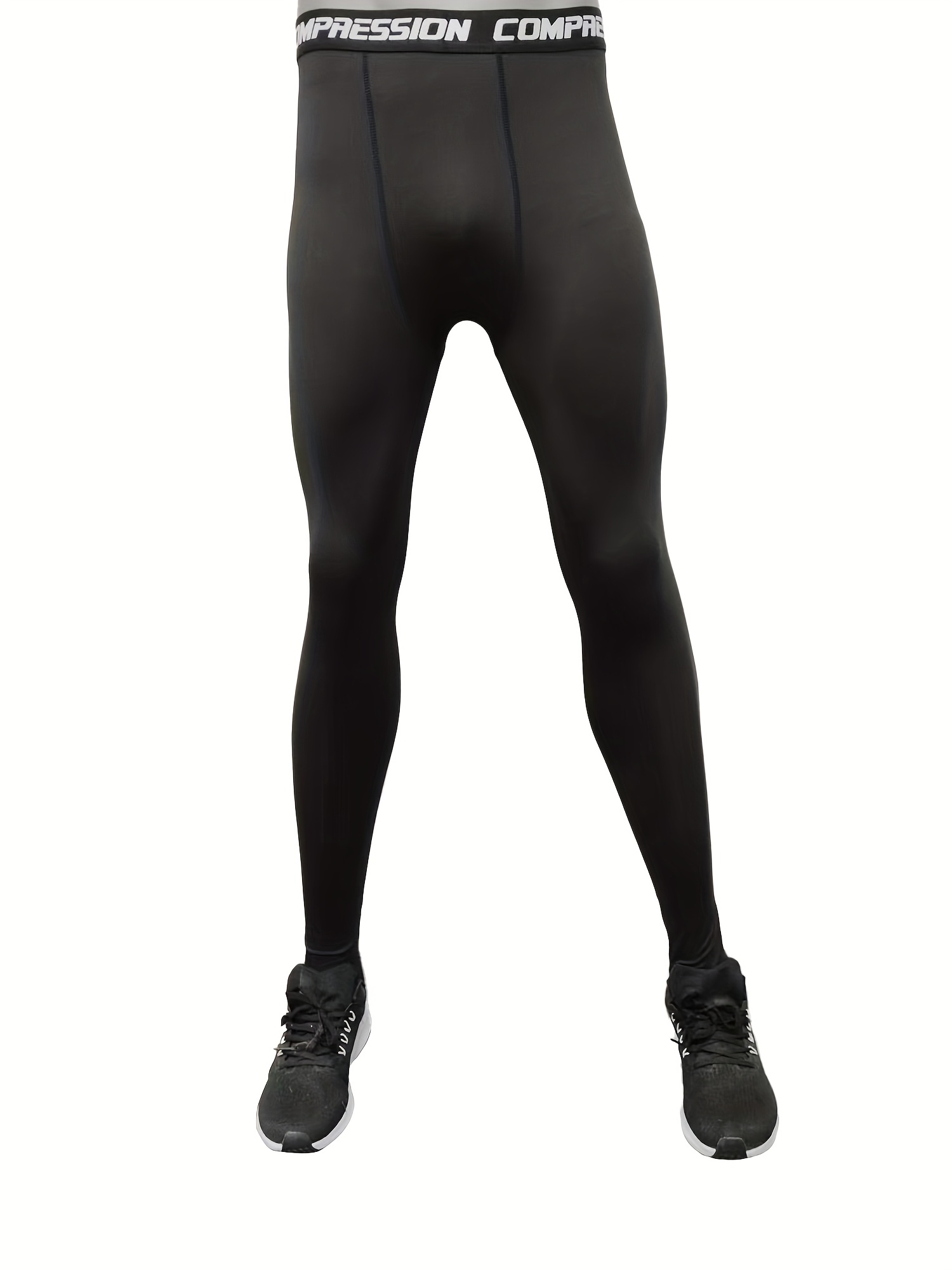 mens quick dry high   compression   layer pants   fit stretchy breathable for   training sports leggings   fit pants high   fabric
