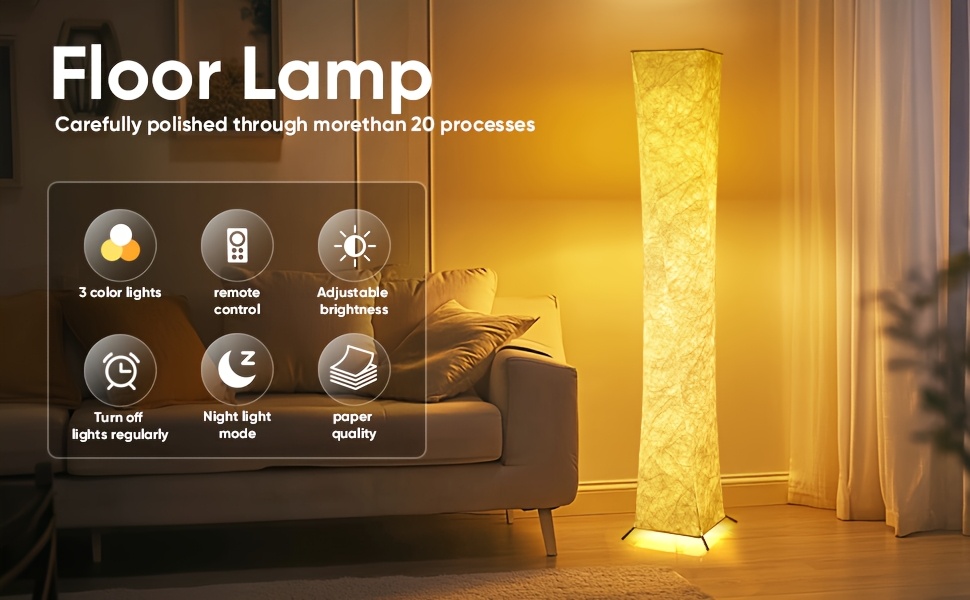 Contemporary Soft Light Floor Lamp with a Minimalist Design, Featuring a USB Connection, Ultra-Slim Warm Light at 3000K, a Lampshade Made of Tyvek Fabric, And an LED Soft Light Strip, Perfect for Living Rooms, Bedrooms, And Gaming Rooms