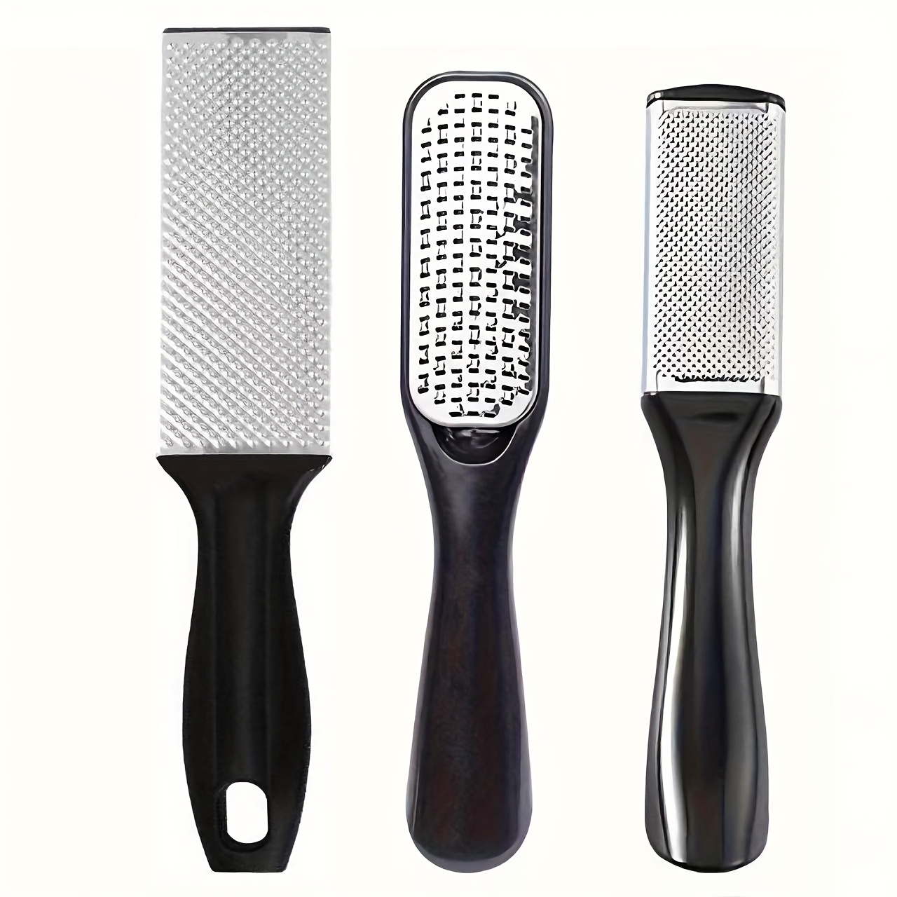Image of A Set Of 3 Upgraded Foot Care Tools For Removing From Heels, Including Professional Stainless Steel Foot Files, Scrapers, And Files Suitable For Wet And Dry Feet, As Well As Cracked Heels