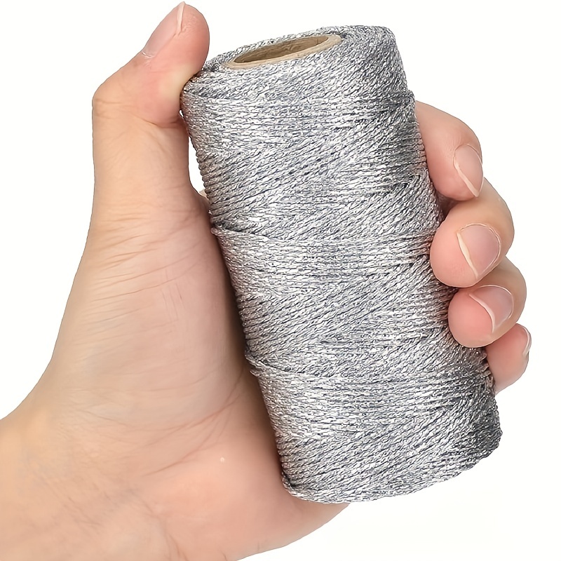Golden And Silvery Metallic Craft Rope. 3937.01 Inches Per Roll, Handmade, Gift Packaging, Wedding Decoration, Hand-woven Thread For Clothing Additions And Packaging