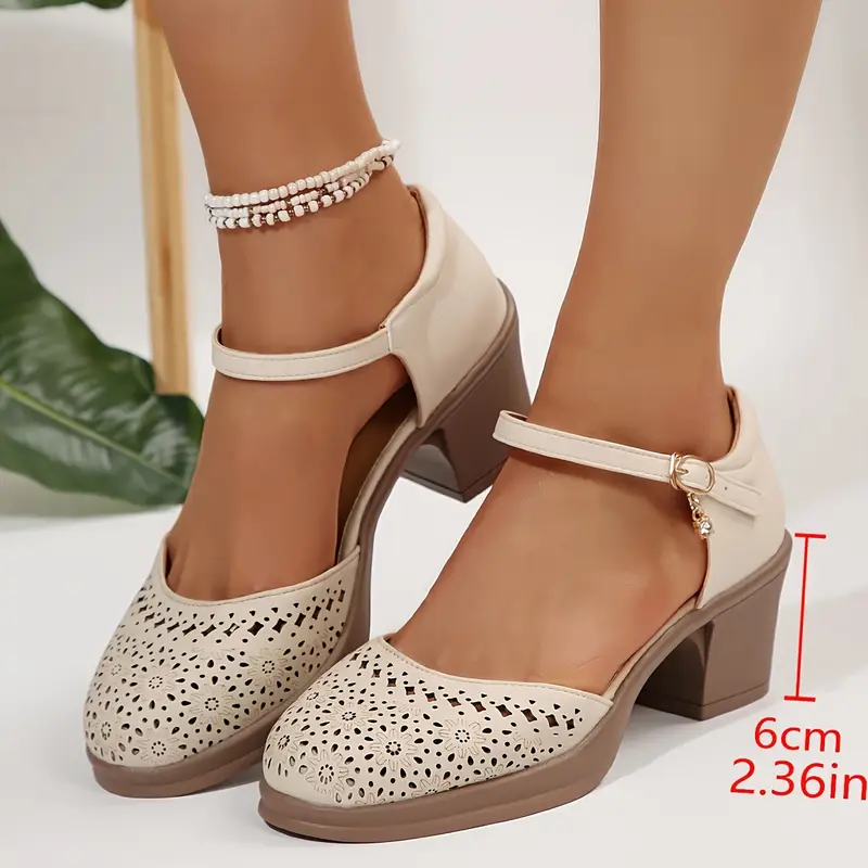 womens chunky heeled sandals with a versatile and trendy high heeled summer shoes 0