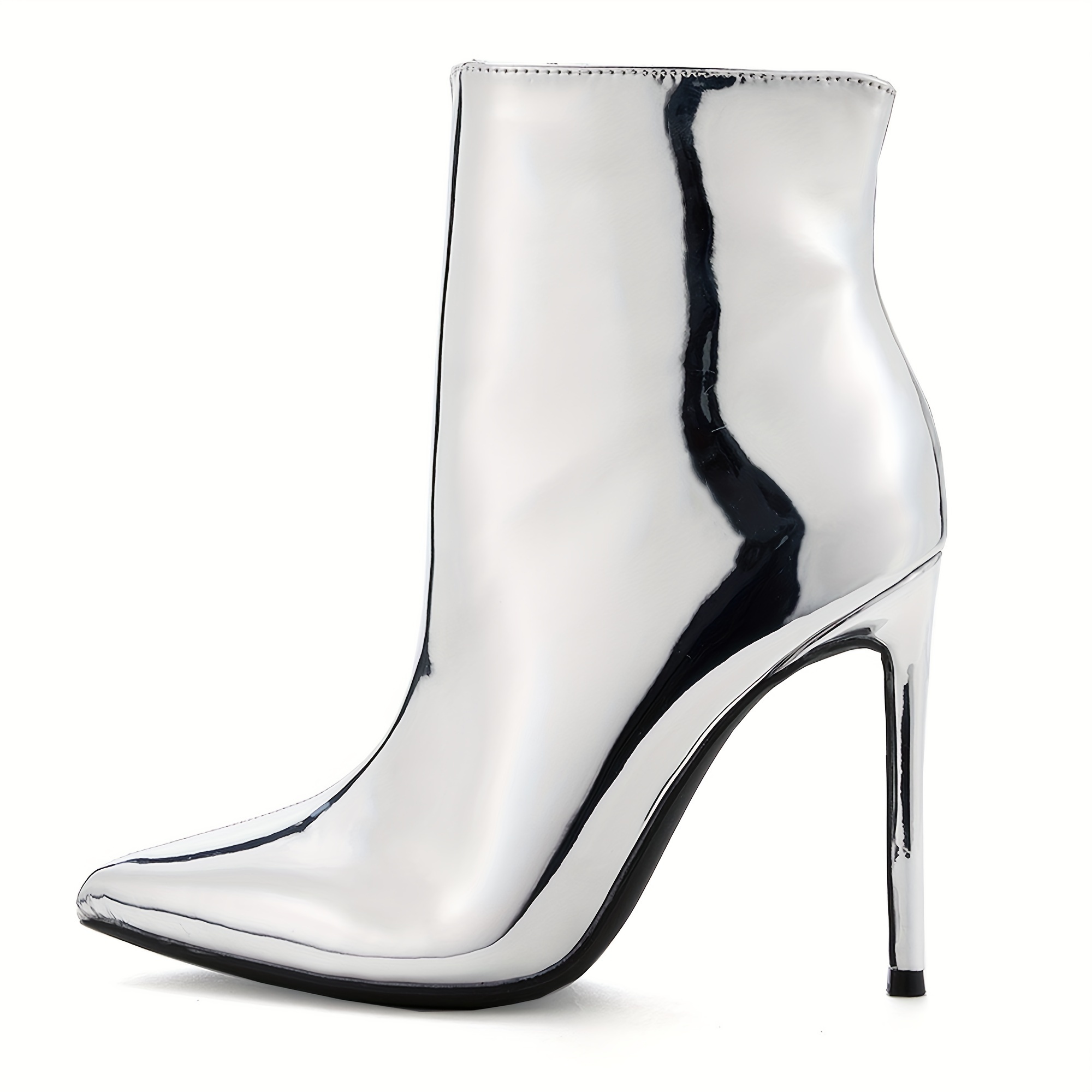 womens ankle boots pointed toes 4 inch high heels zipper - Temu