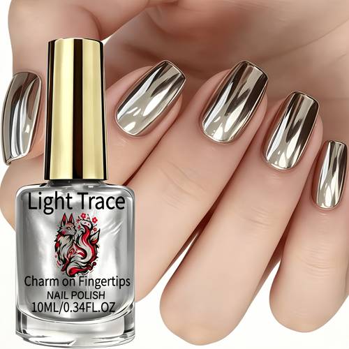 mirror silvery nail polish natural drying glass mirror silvery nail polish film and seamless cyber silvery nail polish mirror reflection texture effect long lasting durable formula enhancing beauty