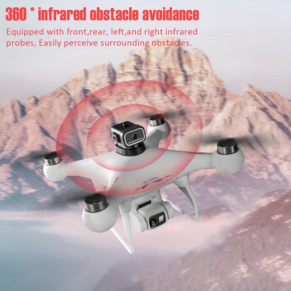 Drone S116 z Optycznym Przepływem, Podwójna Kamera ESC, Czterokierunkowe Unikanie Przeszkód - Bezpieczniejszy Lot, Silnik bezszczotkowy, Pozycjonowanie optyczne - Bardziej stabilny lot, Tryb bezgłowicowy, Prędkości zmienne można dowolnie przełączyć, Światła LED nocne, zdalnego sterowania, Jedno przyciskowe sterowanie, Bardzo odpowiedni dla początkujących, Dla dzieci i dorosłych, Idealny na podróże lub kemping, Prezent urodzinowy, Prezent świąteczny