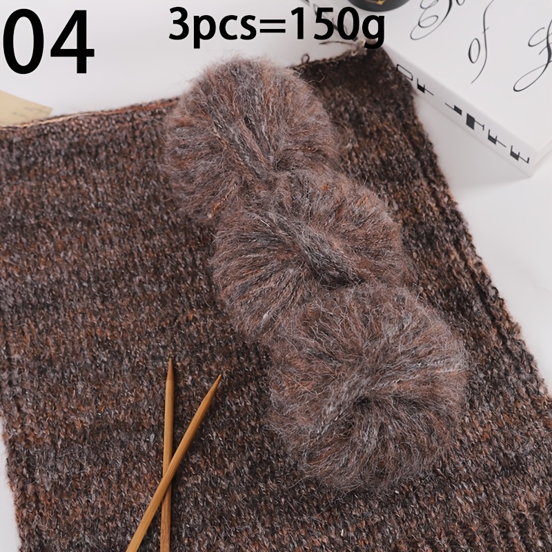 TEMU 3 /150G, Ensemble de 3 de fil coloré et - 50G par pelote, Total 150G, Plusieurs couleurs disponibles, pour le et colorés - Non uniquement adapté