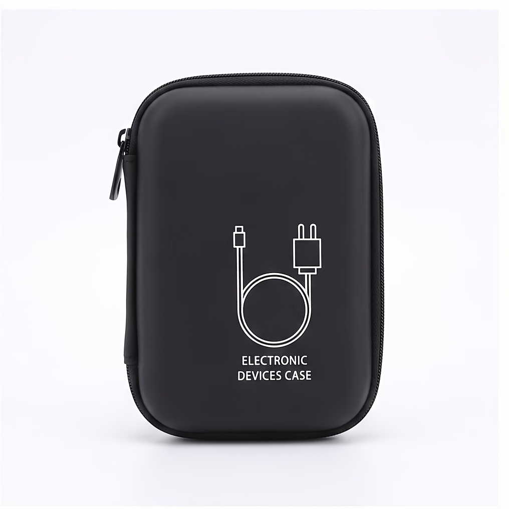 TEMU Sac de voyage organisateur d'électronique portable, pochette pour câbles, chargeur et casque, étui de rangement -rayures pour batterie externe