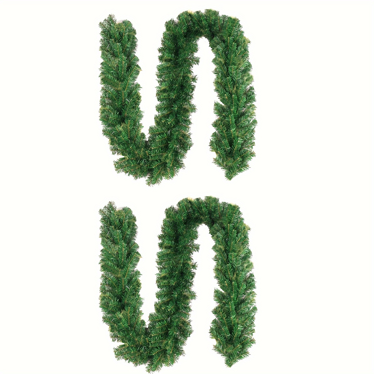 Image of 1/2pcs 8.8 Feet Spring Wreath For Indoor And Outdoor Decoration, A Non-lighted Wreath Suitable For Stair Railings, Fireplace Mantels, Front , Holiday Weddings, And Party Decor