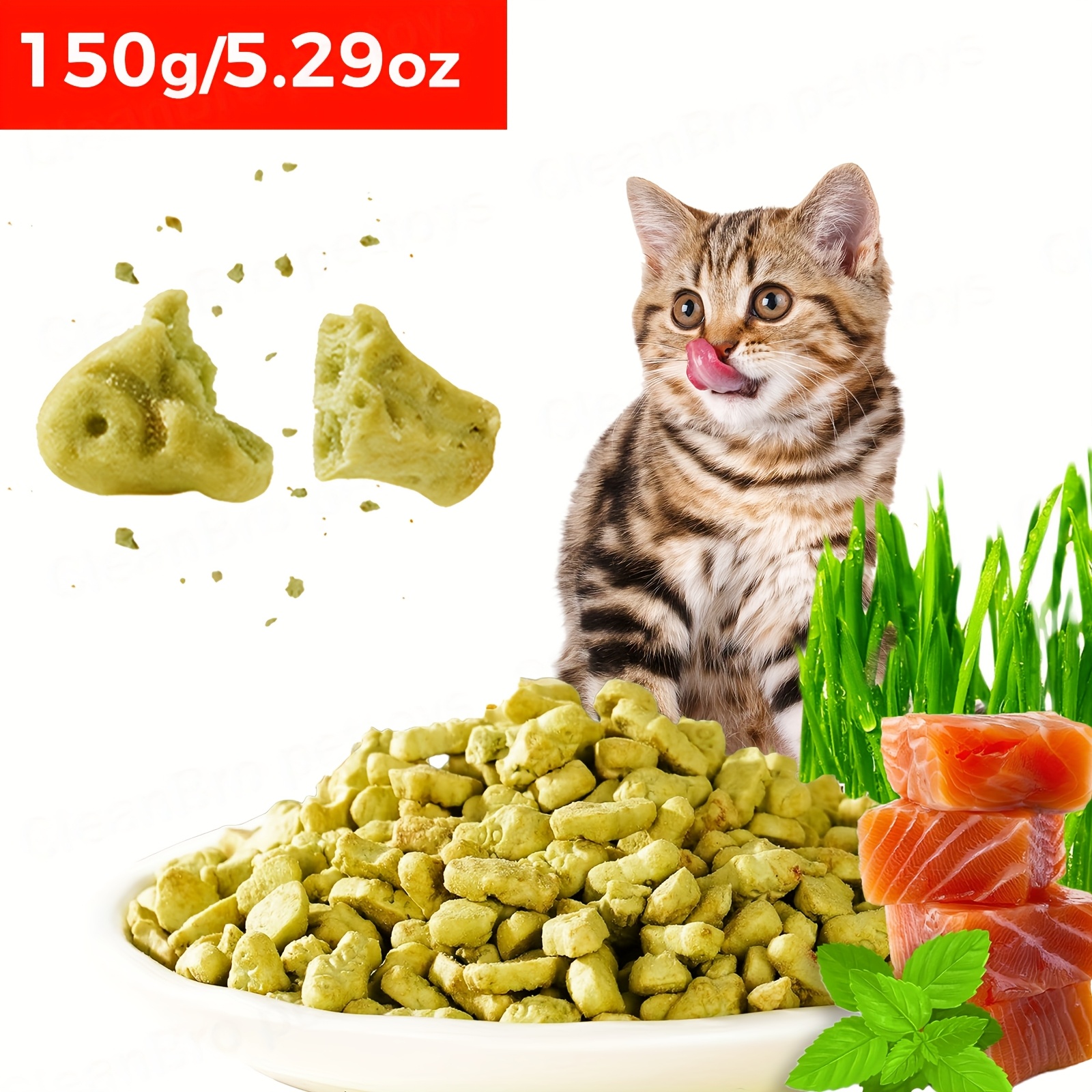 TEMU , Cat Snacks, , Cat Grass Pellets, Dental Sticks, And Nutritional Supplements For Hairball Control.