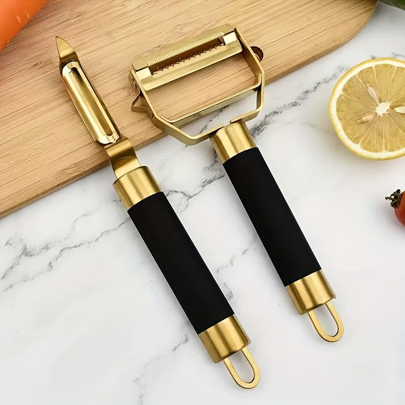 E-shop Ein Set aus 2 Schäler und Reibe für den Heimgebrauch, inklusive Gemüseschäler, Fruchtschäler und Kartoffelreibe, entwickelt für die Küche mit