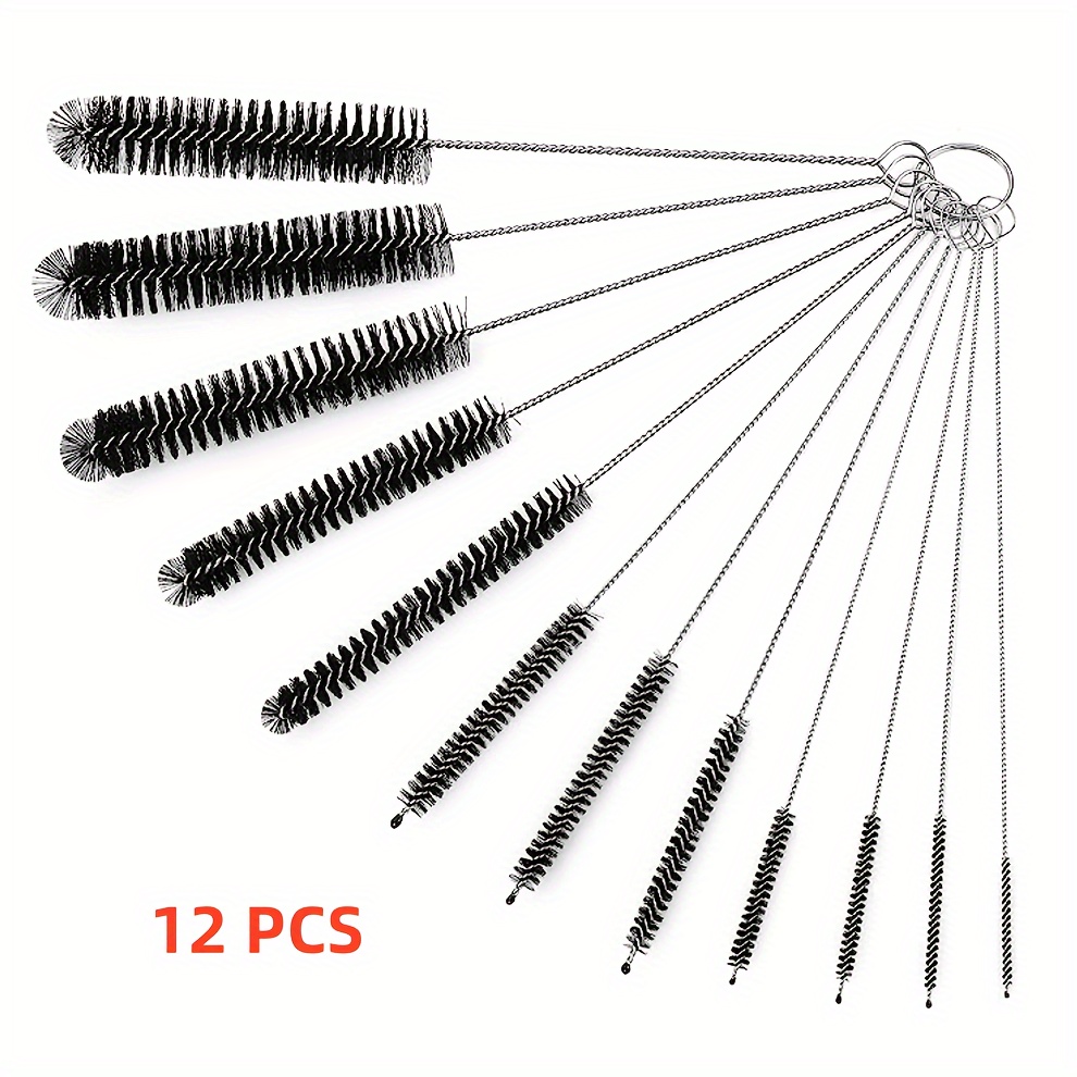 

12- Set 304 Steel , 8.2 Multifunctional Cleaning Brushes For Bottles, , Milkbottles, And Crevice - Reusable Brushes For Use