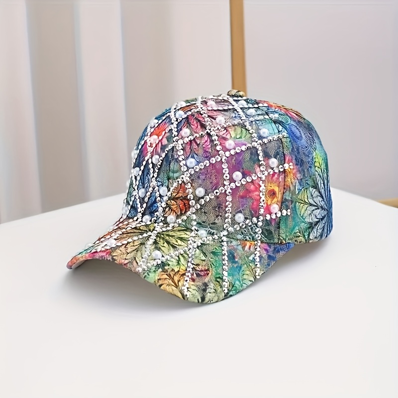 TEMU Women's & Unisex - Baseball - Adjustable Duckbill Hat With Sparkling , Lightweight For All- Wear, Parties, Weddings, & Everyday - Ideal Gift (hand Washable)