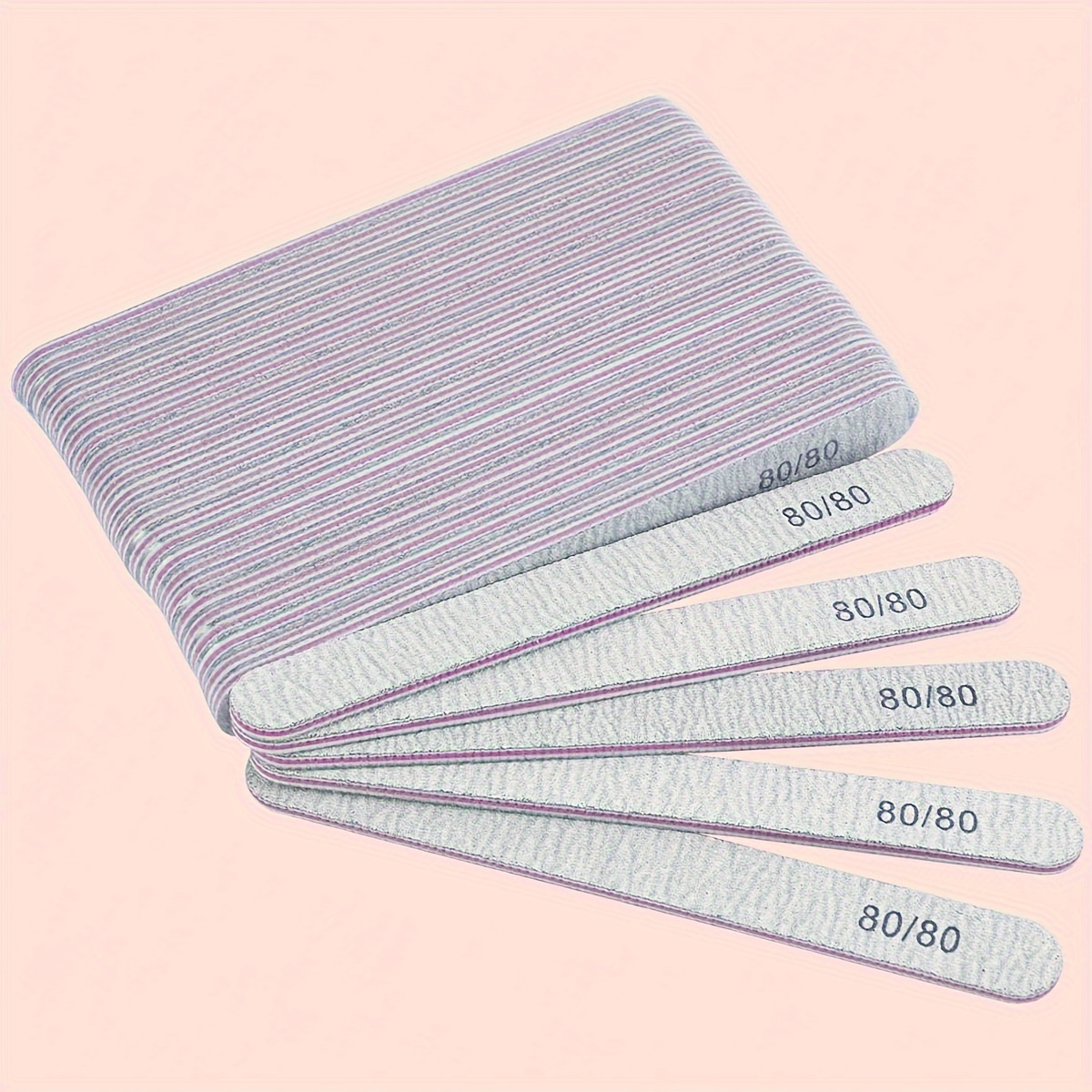 

10pcs Art Files Set, 80/80 , Sandpaper, Uv Gel Polish Buffing Pedicure , Unfragranced