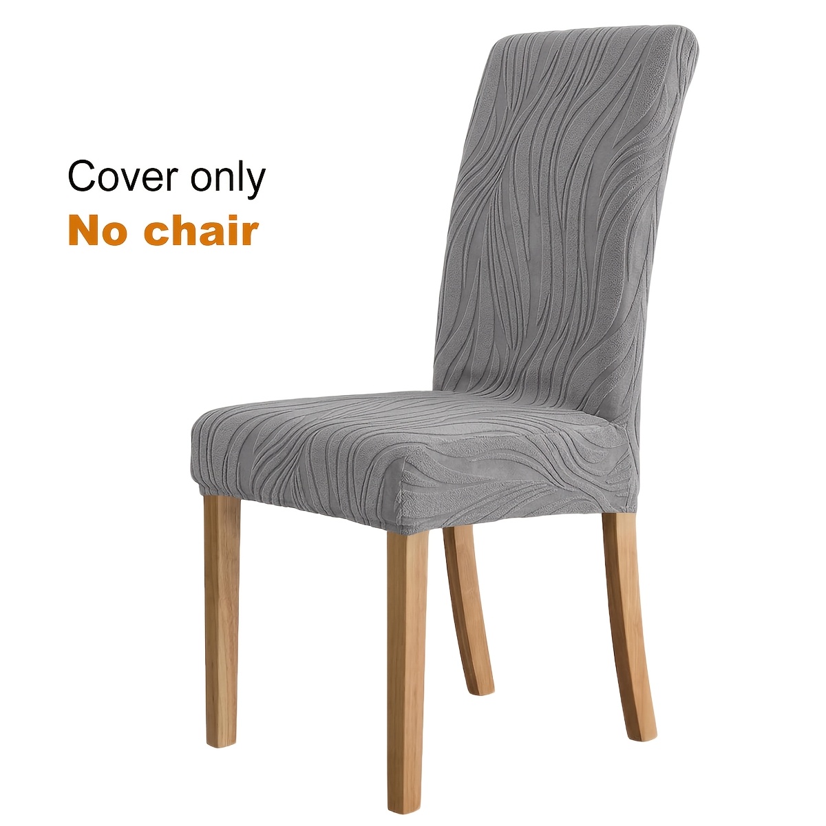 TEMU Housse de chaise 1 pièce extensible en jacquard pour plusieurs scènes - Housses de chaise de salle à manger élastiques à moyen avec ajustement,