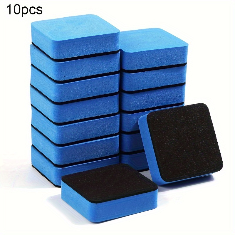 Image of 10pcs (premium Whiteboard And Blackboard Erasers - Ideal For Classroom, Home, And Office Use - Compact Size (1.97 X 1.97 Inches) - Effortlessly Cleans And Erases With No Residue)
