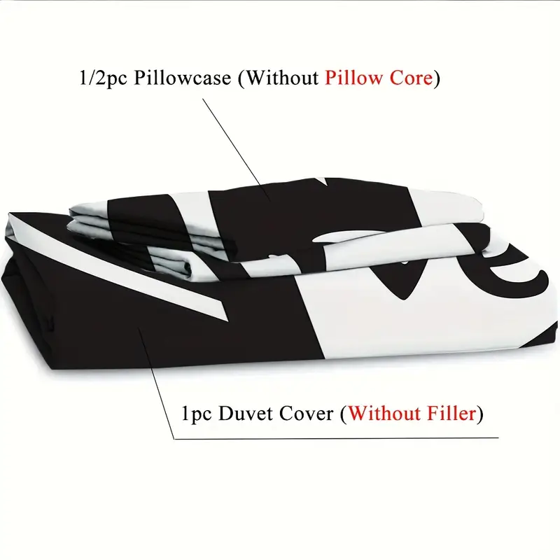 2 3pcs 1 duvet cover 1 2 pillowcase without core valentines day couple gifts print soft comfortable bedding set for bedroom dorm room family gift Product details 6