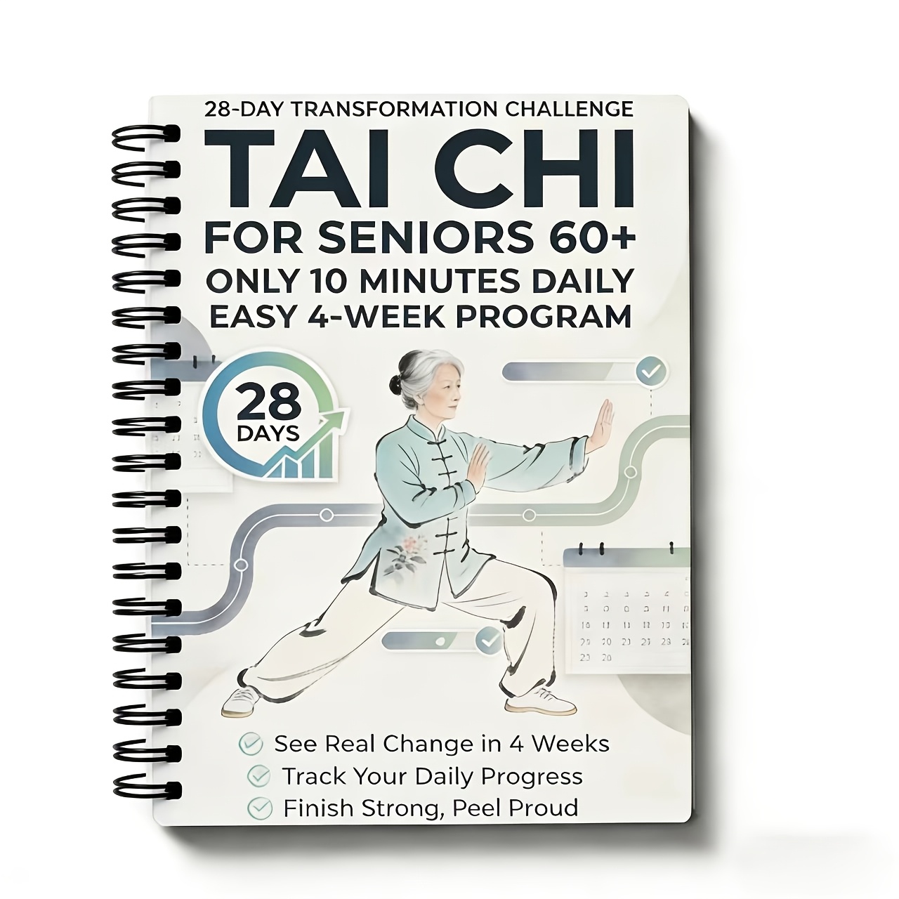 TEMU di 28 di Tai Chi per dimagrimento e modellamento del corpo: esercizi quotidiani di 10 minuti a bassa intensit� e delicati ginocchia, adatti a