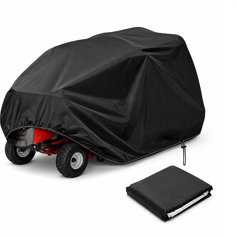 TEMU Heavy-duty Waterproof Riding Lawn Mower & Tractor Cover Suitable For Outdoor, Protective Cover With Tie Closure, Fit For Garden Furniture, Lawn