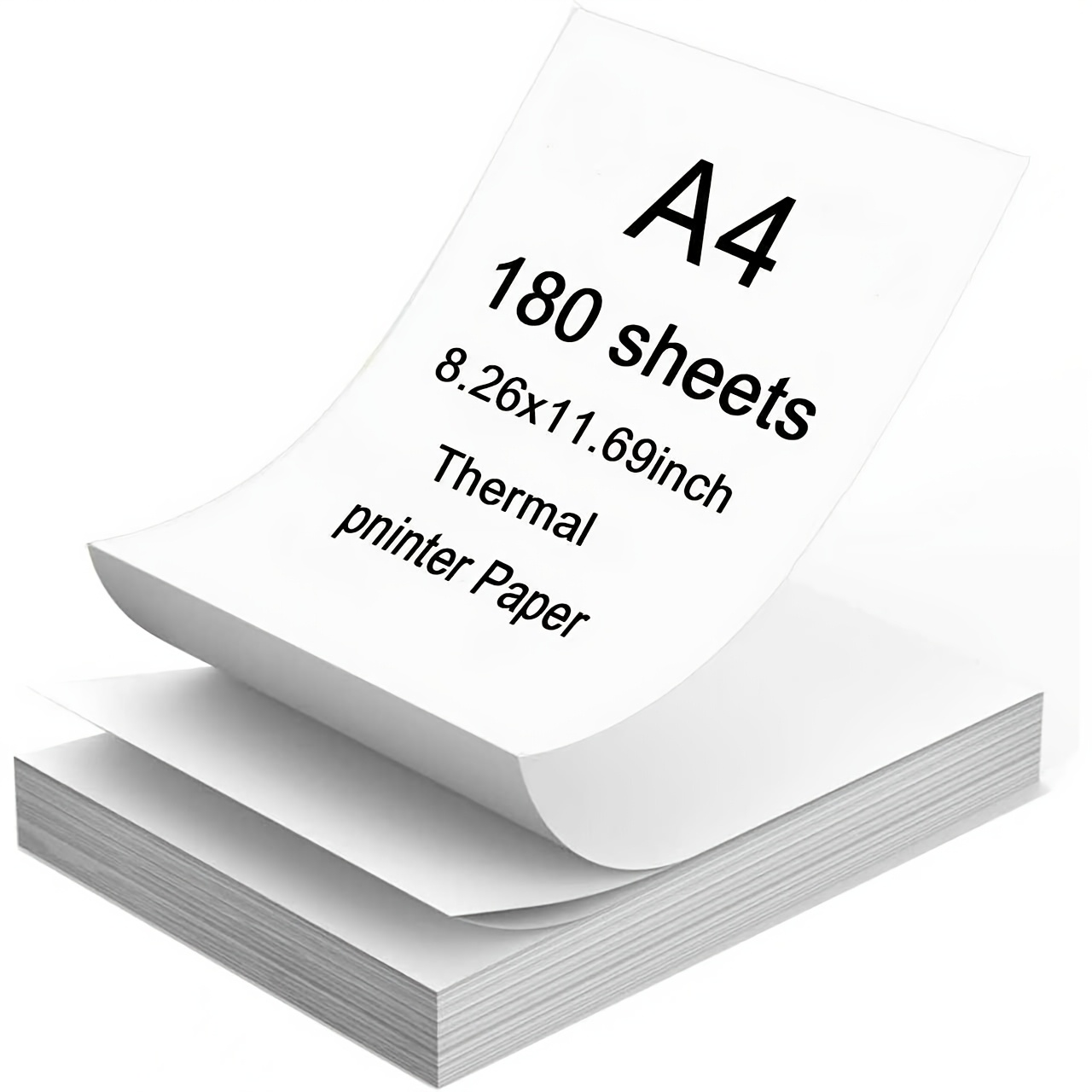 E-shop Kontinuierliches Thermodruckpapier, 8,26 x 11,96 Zoll, 80/180 Stück A4 Kontinuierliches Thermopapier, Kompatibel mit A4-Druckern,