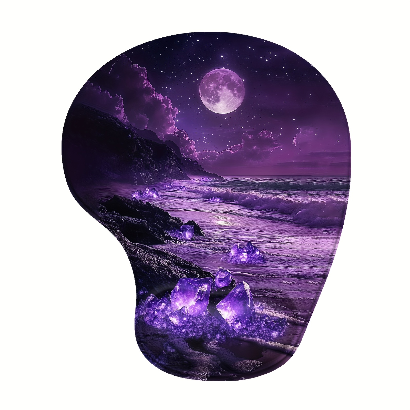 TEMU 1pc 2d Flat Mouse Pad With Wrist Support, Ergonomic Mouse Pad With Gel Wrist Rest Pad, Home Laptop Base Game Mouse Pad -