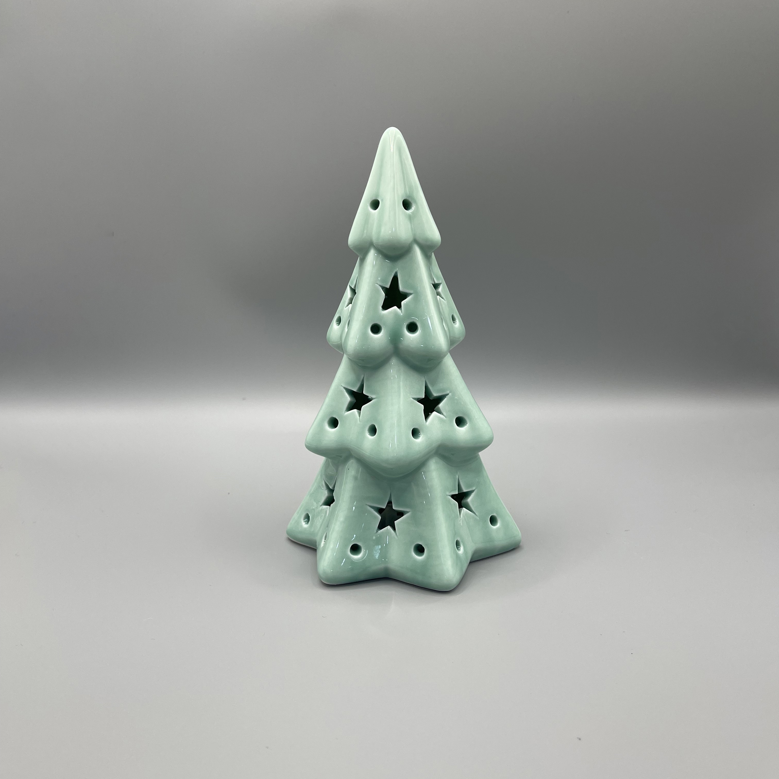 Porcelain Star Christmas Tree Hollowed Out Porcelain Christmas Art Ornament