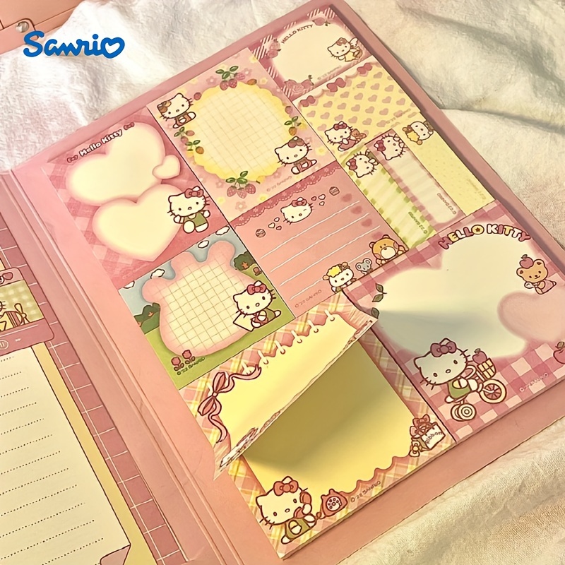 

Sanrio Hello Kitty Kuromi Melody Card Cute Sticky Notes With Sticky Notes Multi-piece Pad Set