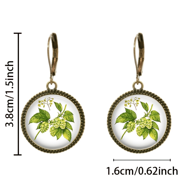 2pcs Set Classic Cyan Pendant Earrings with Hooks
