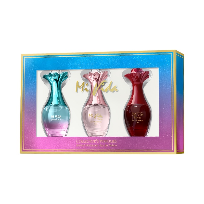 Image of 3pcs Deold Floral-fruity Perfume Set (3×25ml) | Light Floral Scent + Scent + Rich Fruity-floral Scent | Daily & Date Fragrance, Exquisite Gift Set For Festivals