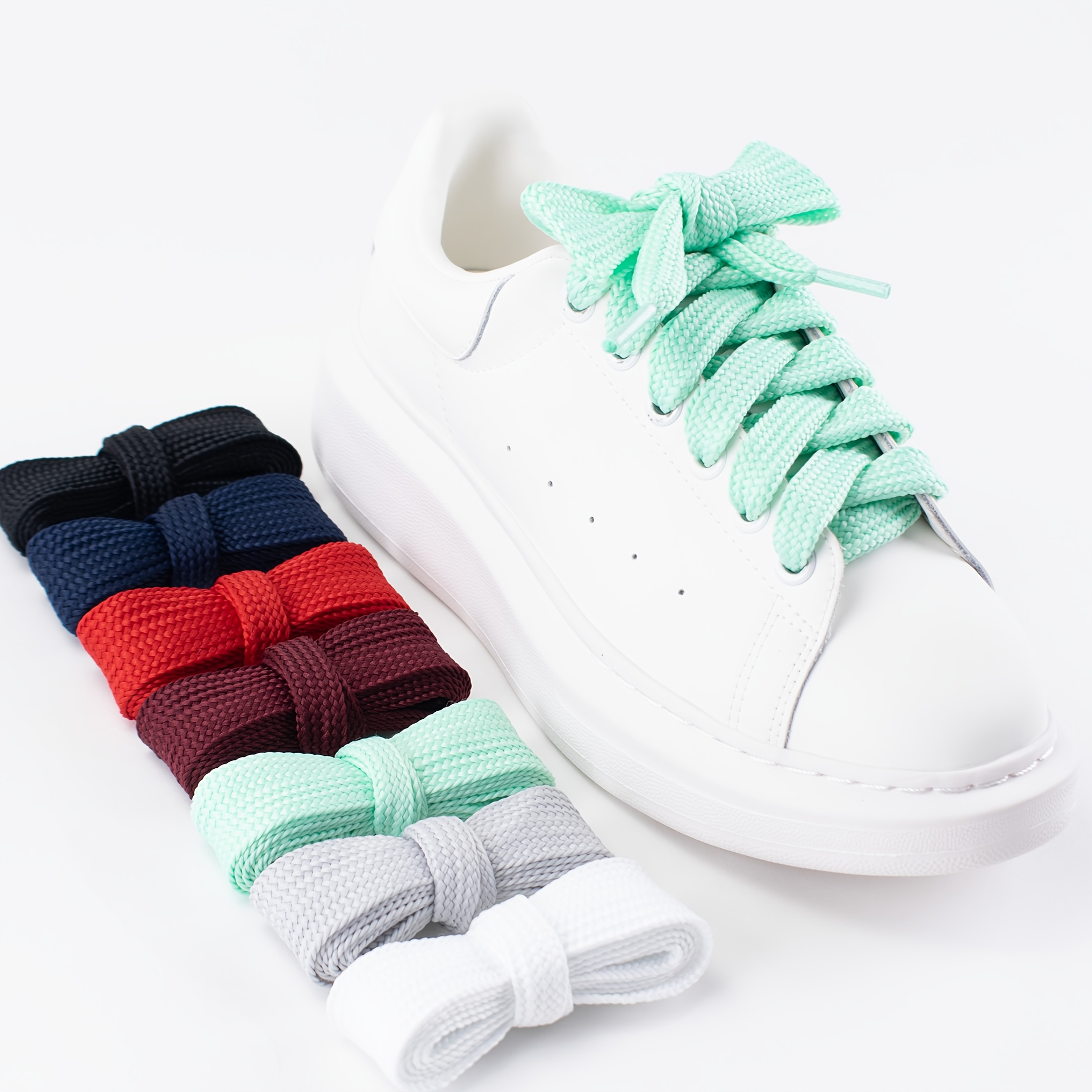 130cm White Shoe Lace Polyester Shoelace Aglet Custom Logo
