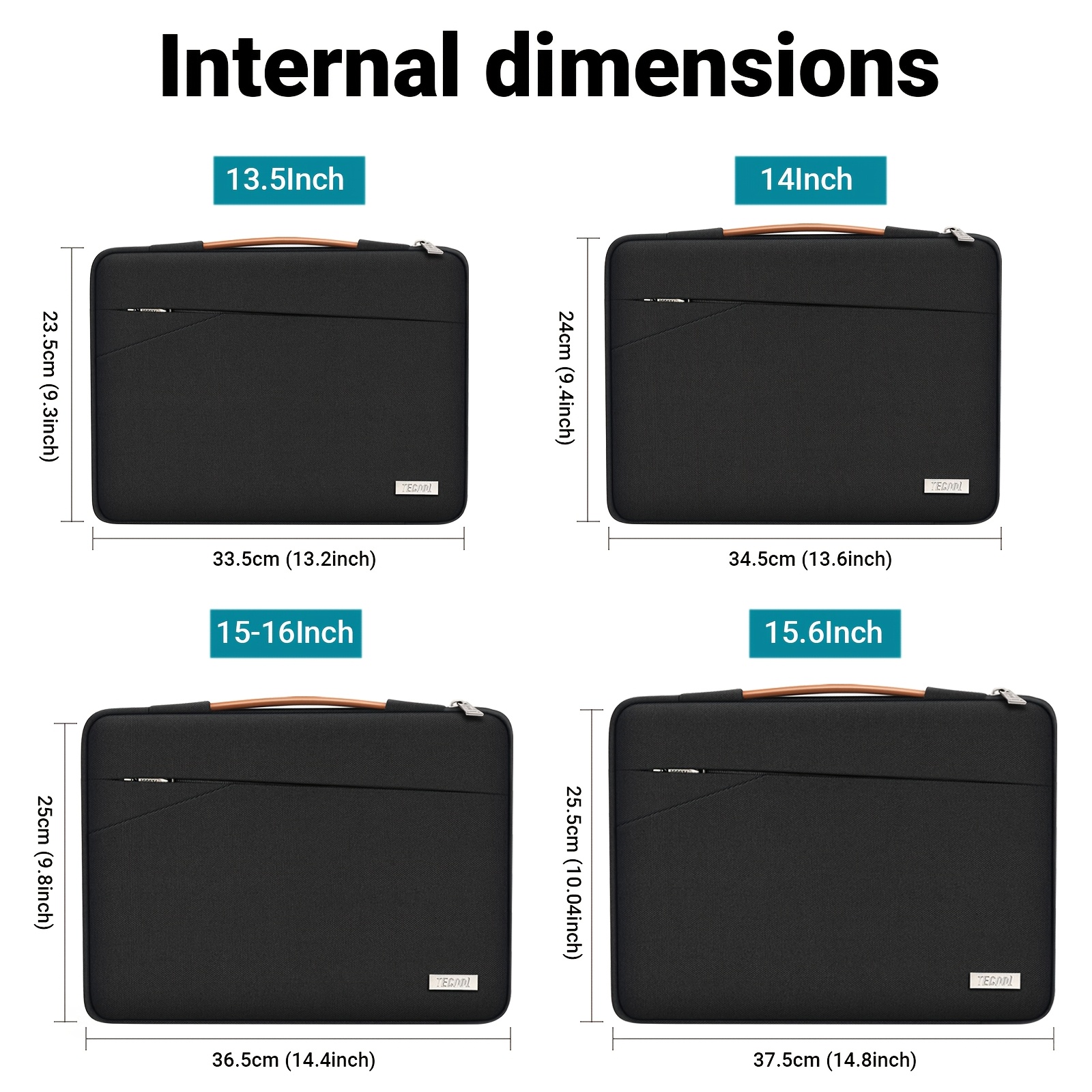 Laptop Sleeve Bag Compatible with MacBook Air Pro 13 14 Inch M1 M2 M3, MacBook Air 38.1 cm M2 M3, MacBook Pro 16 M1 M2 M3, Laptop Protection and Shockproof Bag, Computer Carrying Bag with Handle and Pockets for Other 13.5 14 15 16 Inch Notebook