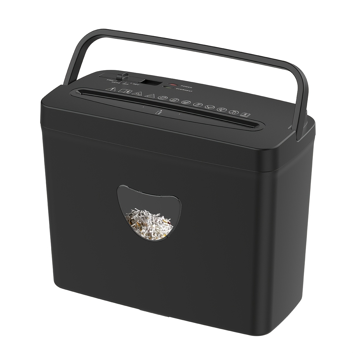 Image of Home Paper For Family Privacy Protection, 5-sheet Cross Cut Credit Cards A4 Documents , P-4 With 2.4 Gal Bin, Anti-jam & Thermal Protection, Quiet Black