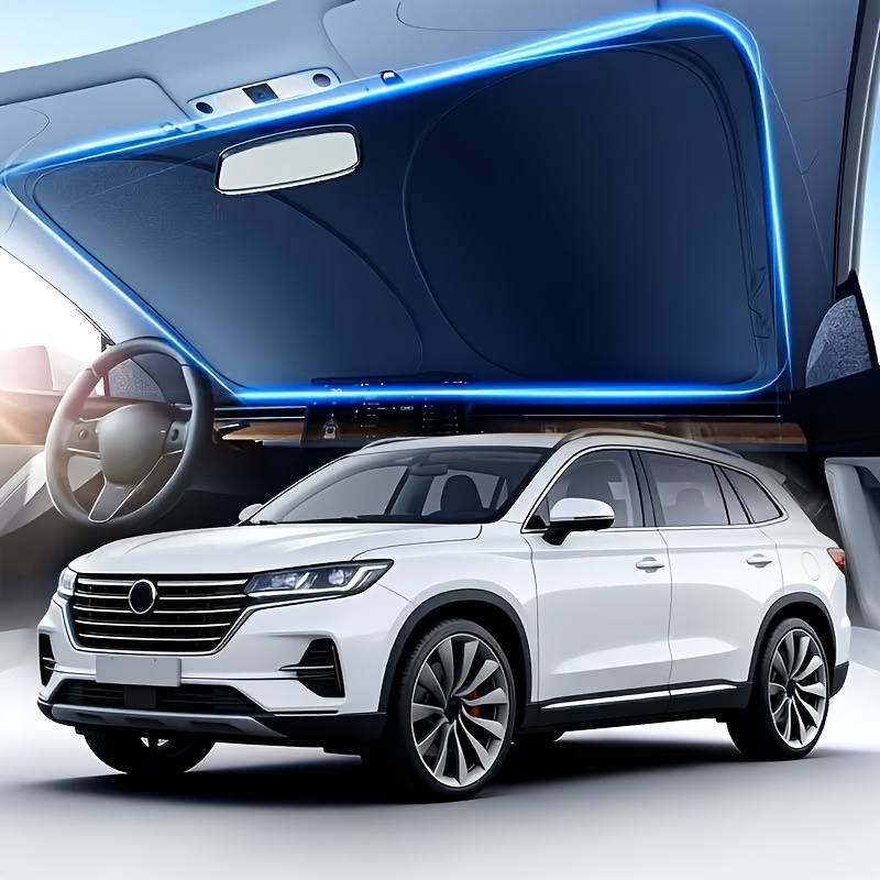 TEMU 2026new Car Front Windshield And Window Shade, Heat Insulation Sun Shield, Car Sun Shield, Folding Portable Shade, Does Not Space, , Block The