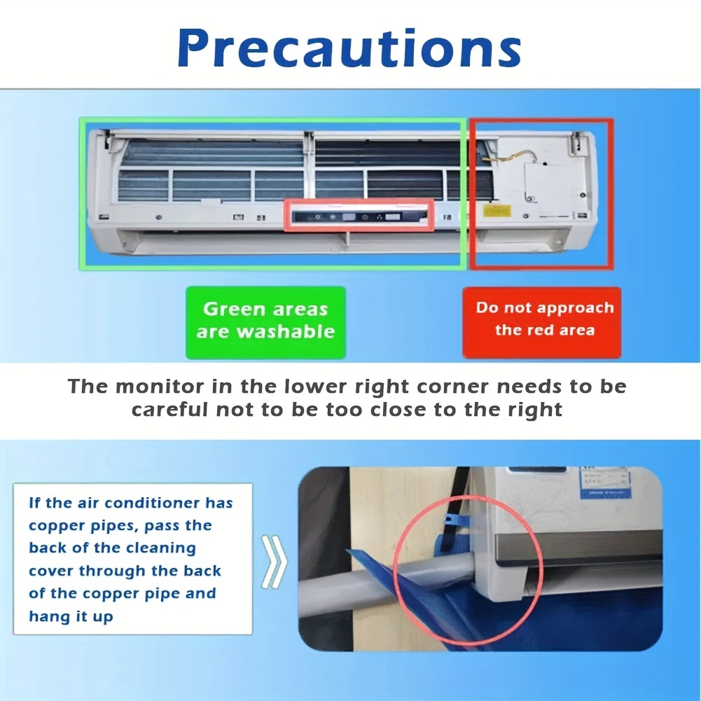 12pcs reusable air conditioner cleaning kit with sprayer microfiber covers and tools deep clean recovery set for large acs no electricity required details 1