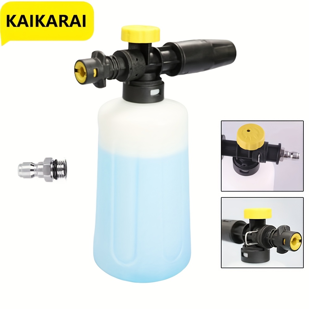 Lance Mousse Neige Canon à Mousse Nettoyeur Karcher K2-K7 | Buse Laiton Réglable | Pour Lavage Voiture Pistolet Karcher