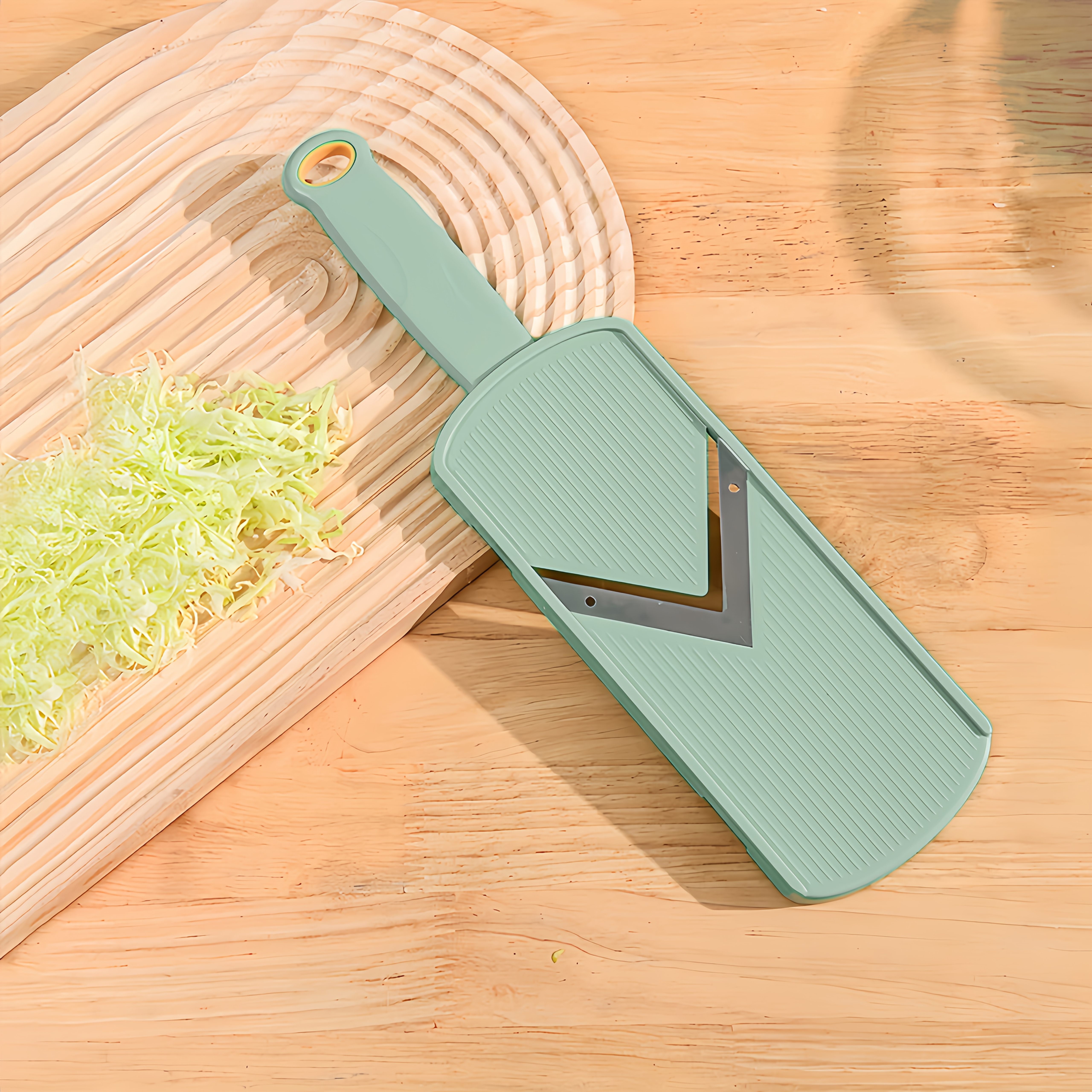 1pc manual cabbage   abs plastic vegetable slicer and   stainless steel blade kitchen salad preparation tool cabbage without power multipurpose vegetable grinder