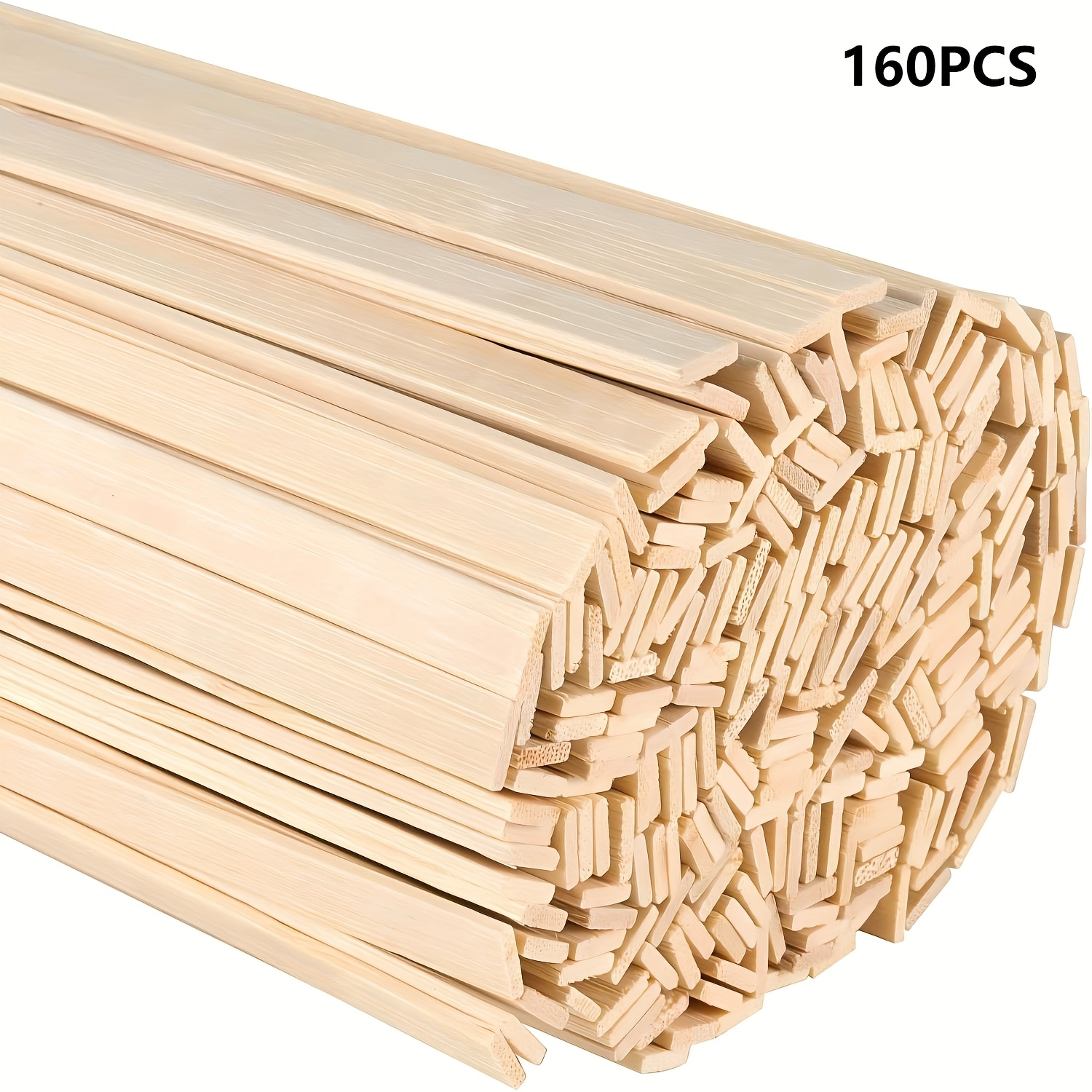 80/160pcs Pack, 2mm Thick, 9mm Wide, 35cm Length Natural Bamboo Sticks. Craft Sticks, For Handmade, Scene Model Making, Architectural Model Making