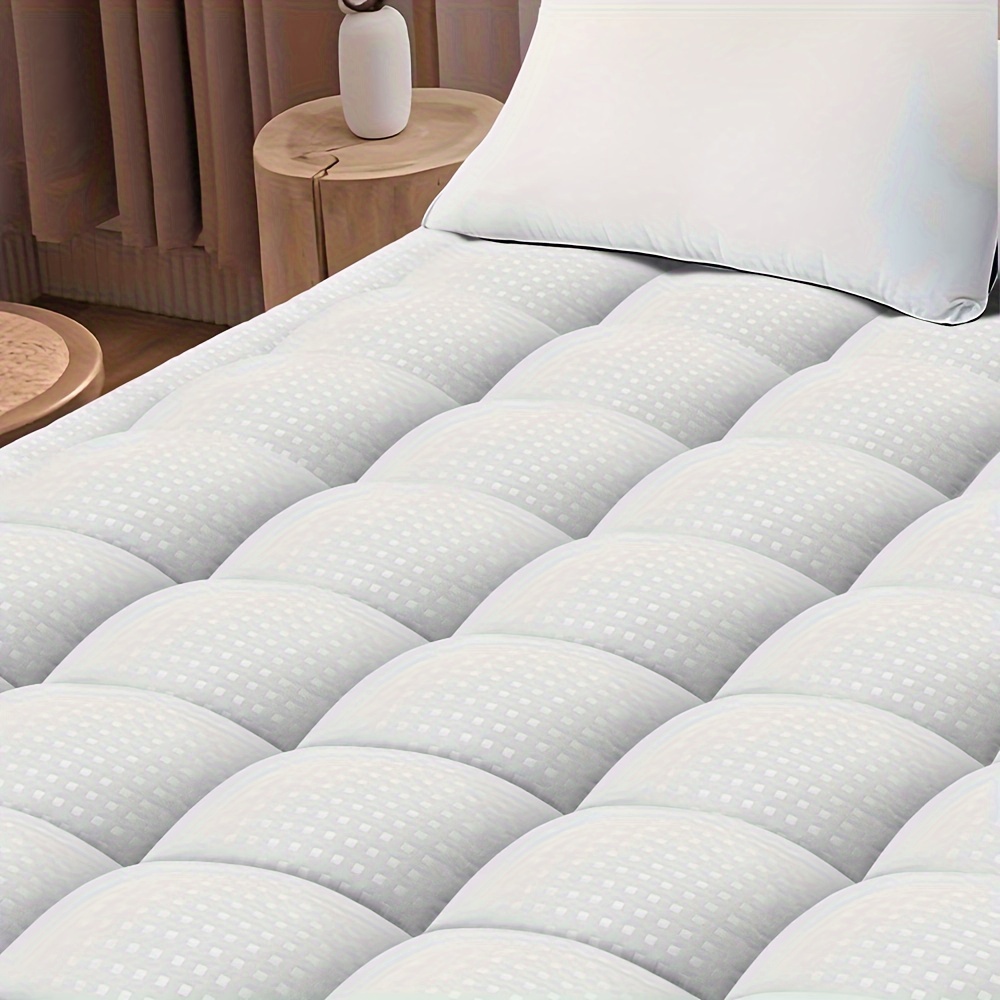 

Quilted Mattress Pad , Top , And Fluffy, Mattress Topper 8-21