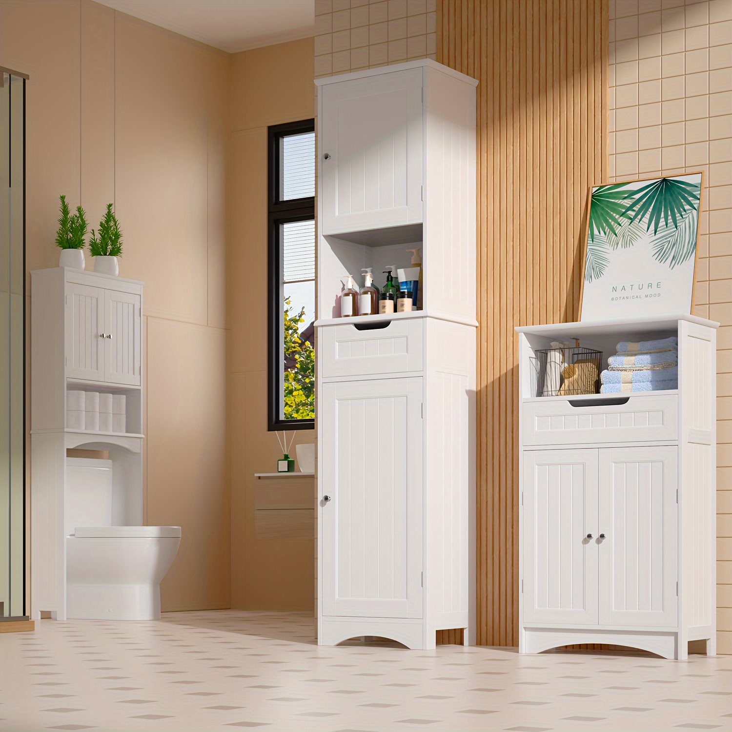 Tall narrow linen tower sales