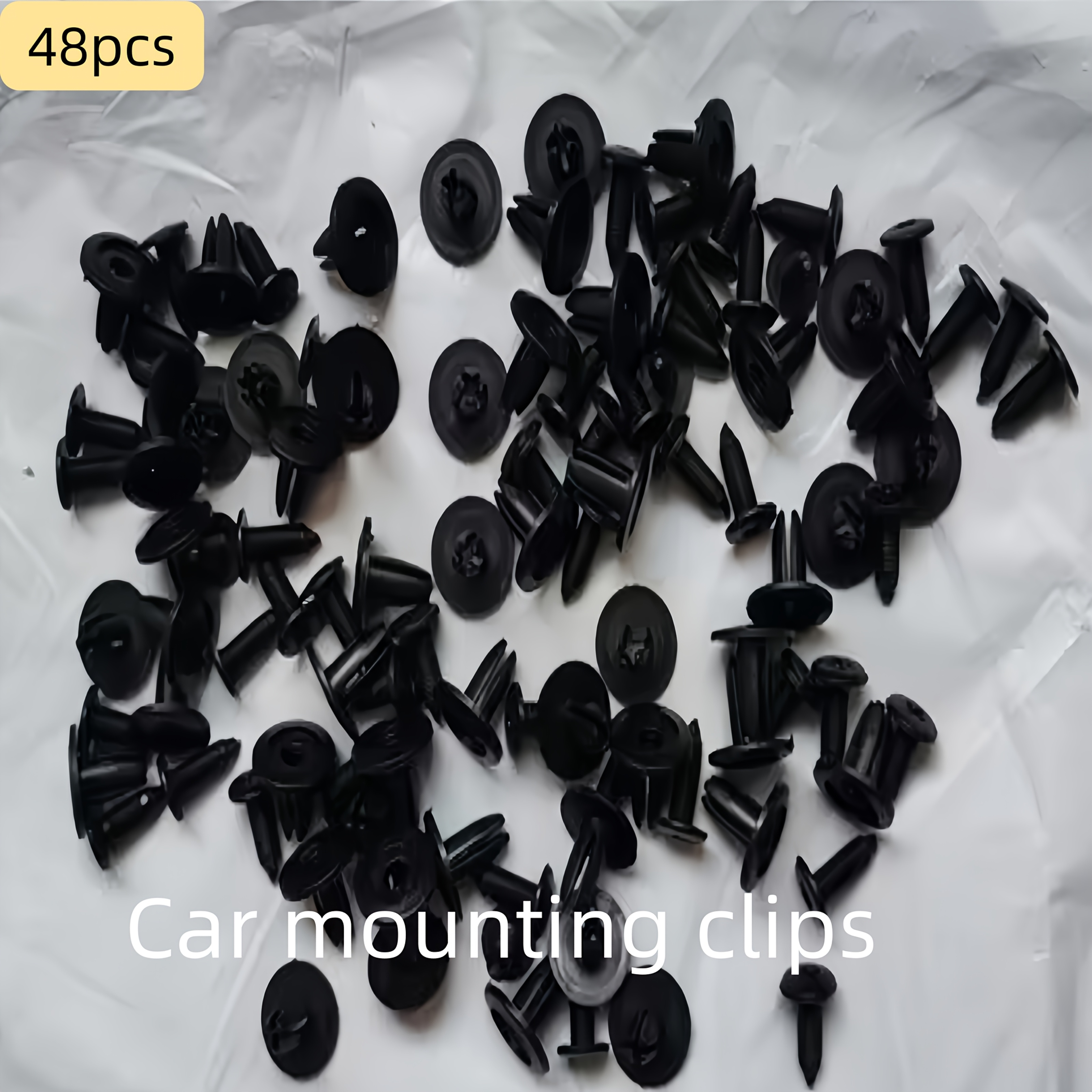 TEMU 48pz di fissaggio in plastica per autoveicoli con foro da 8mm, clip a pressione, elementi di fissaggio per pannelli di rivestimento delle