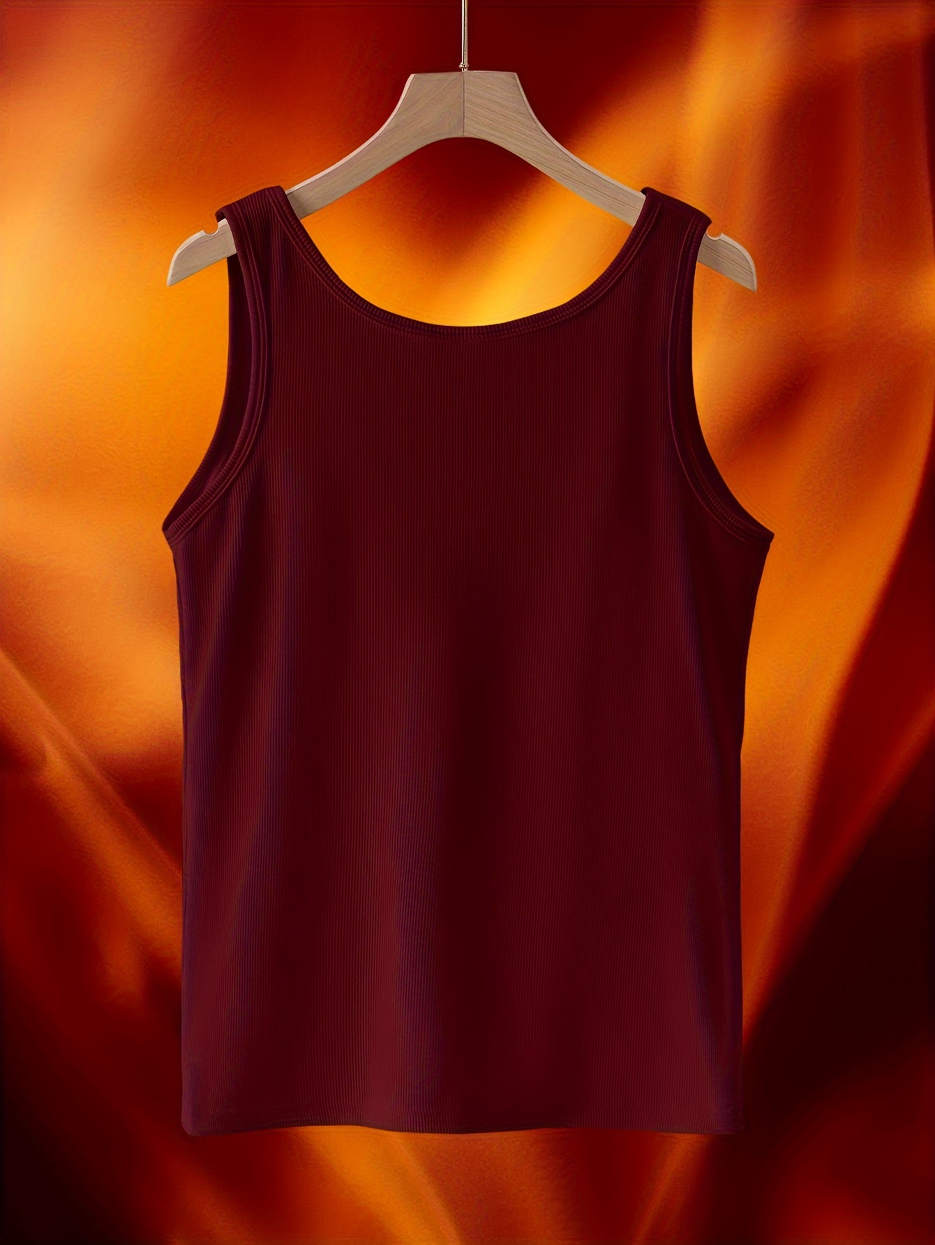 Women's Ribbed Tank Top with Built-in Bra Pads & 2-in-1 Vest Design - No Underwear Needed, Striped Pattern, Hand Wash Only for Workouts & Casual Wear, Casual, Clothing, Modern, Durable Fabric, Comfortable Fit, Clothing, Stylish, Soft Material, Women