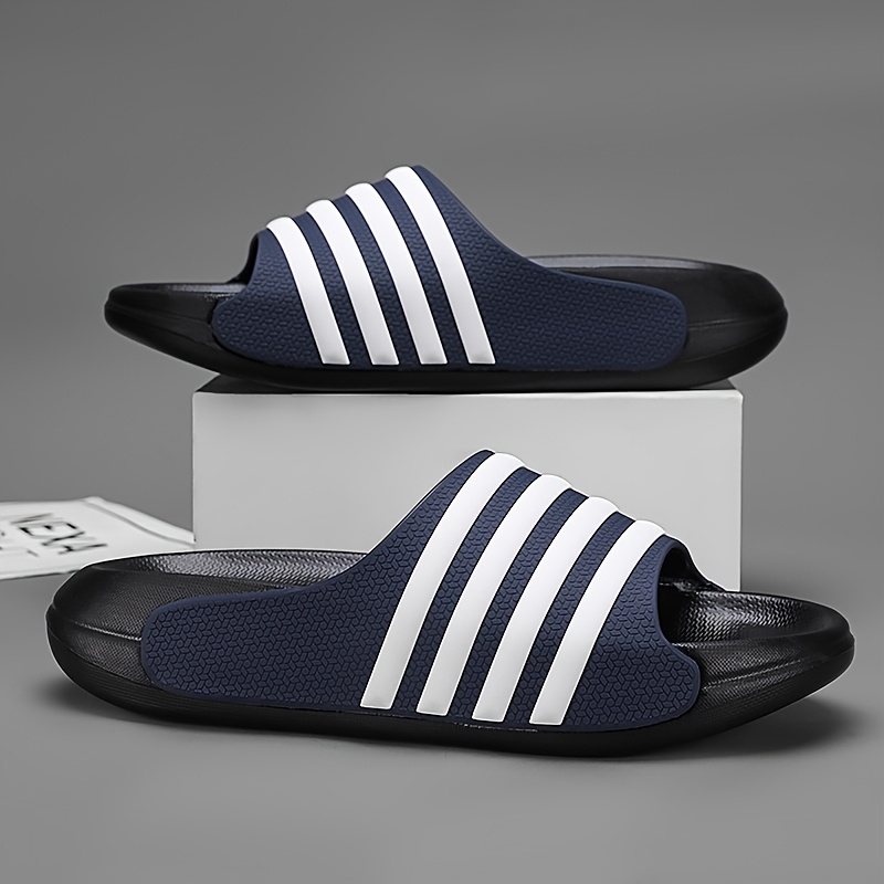striped slides comfortable eva thick sole non slip durable for indoor outdoor use Product details 6
