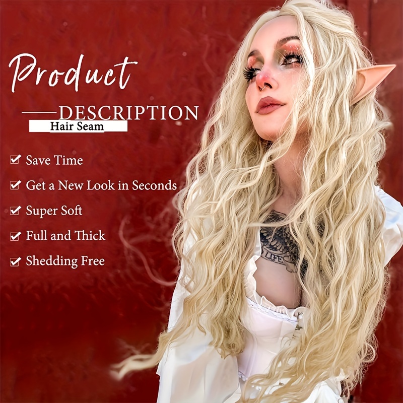 Long thick on sale blonde wig