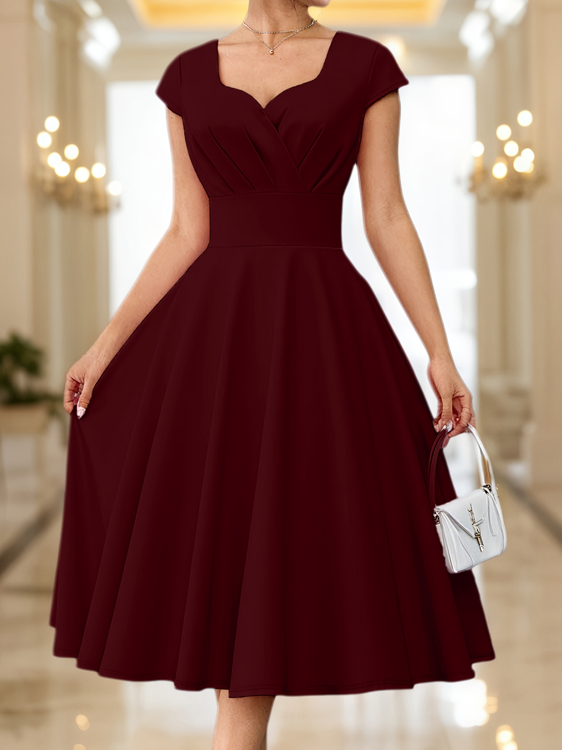 womens vintage wedding dress flattering fit formal Temu Canada