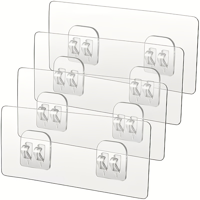 TEMU 4 Ganci Adesivi per Mensola Doccia Senza Foratura, Ganci da Parete per Bagno per , Asciugamani e Accessori, Accessori Doccia, Ganci Pratici,