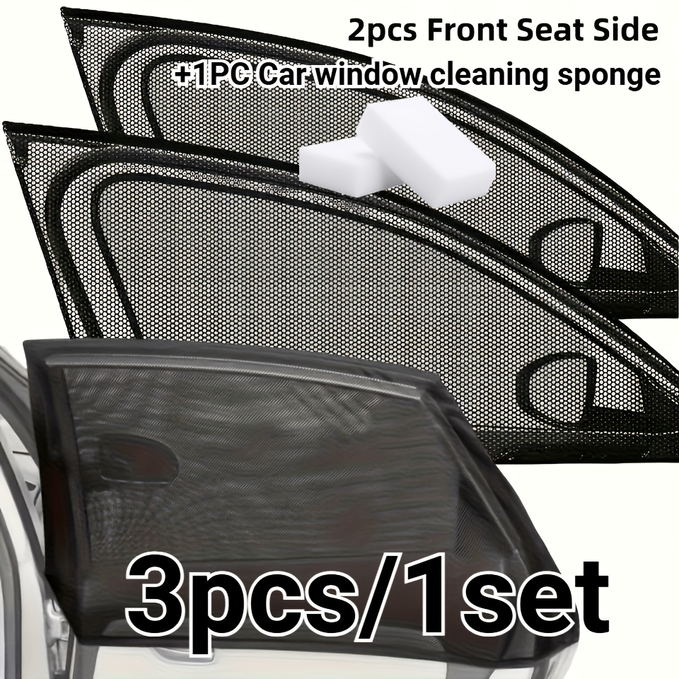 2pcs car full window folding sunshade and mosquito repellent   universal car curtains practical car additions privacy protection curtains