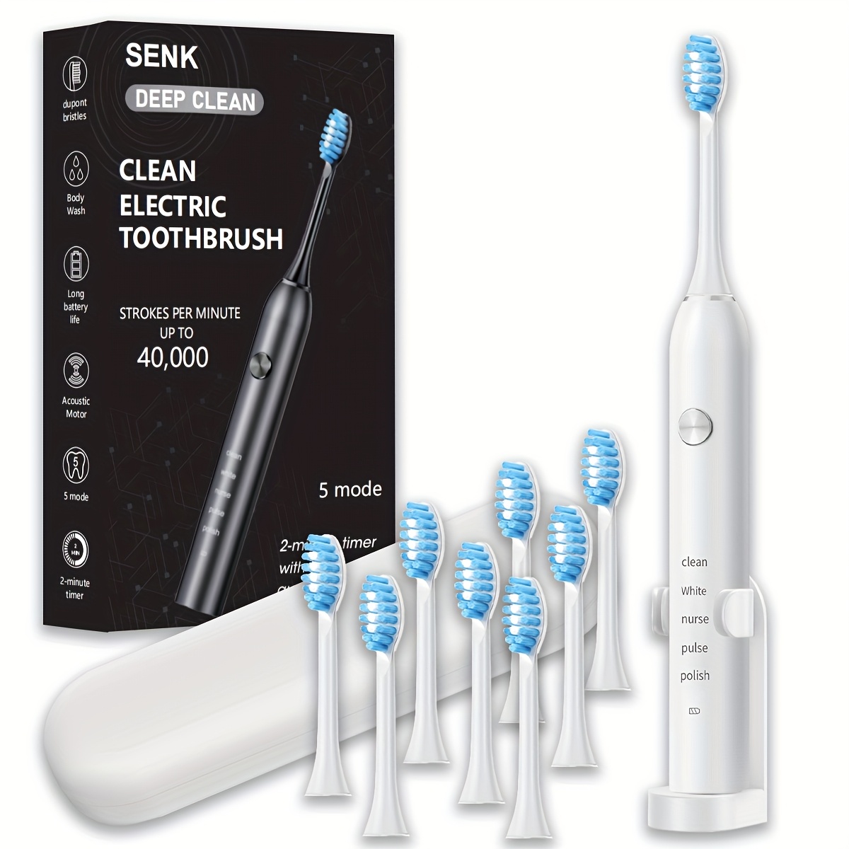 SENK Smart Elektrische Tandenborstel - USB Oplaadbaar